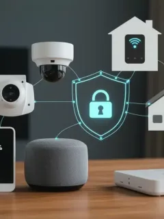 Smart home security setup with protected connected devices