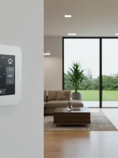 Smart home technology interior with modern devices increasing property value
