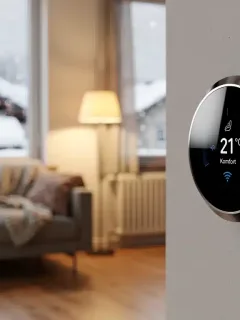 Modernes Smart-Home-Thermostat im deutschen Winter 2026