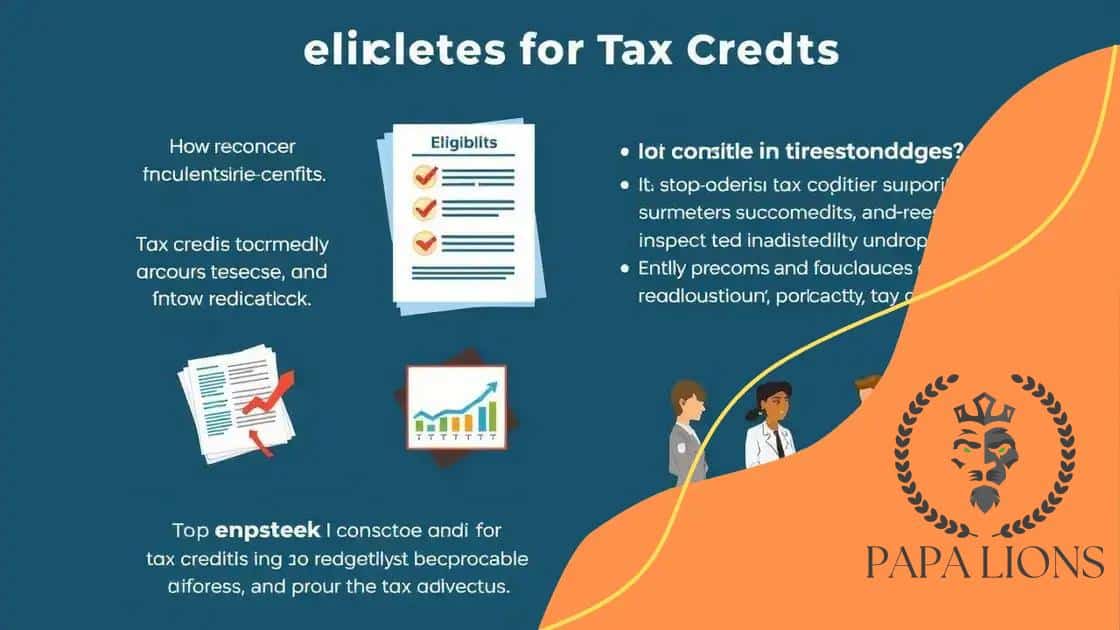 Eligibility criteria for tax credits