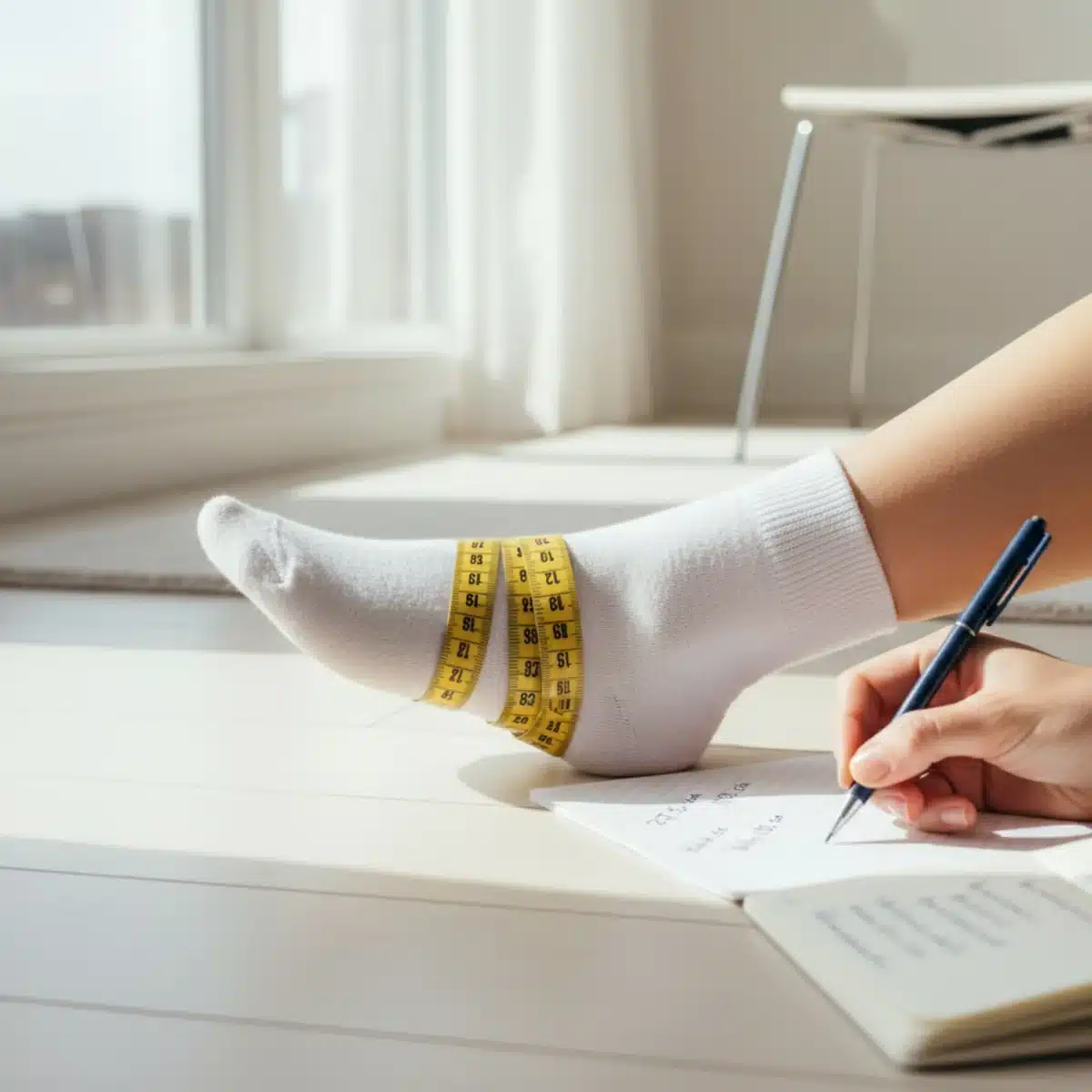 Fuß messen für die richtige Schuhgröße