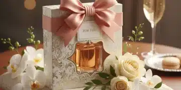 Parfüm als Geschenk: Auswahl & Tipps für 2025 Elegantes Parfümfläschchen als Geschenk verpackt