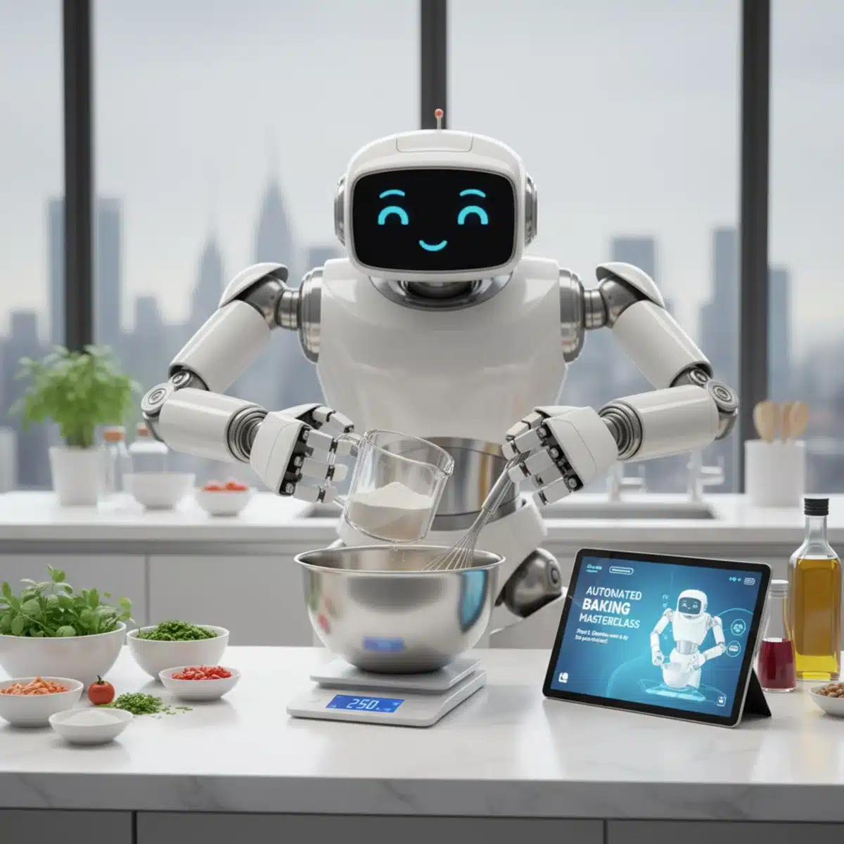 Roboter-Küchenassistent misst präzise Zutaten ab