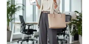Stylische Frau im SHEIN Business Casual Look im Büro