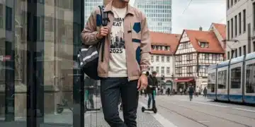 SHEIN Herrenmode 2025: Must-Haves für den modernen Mann Stylischer junger Mann in SHEIN Herrenmode 2025 in urbaner deutscher Umgebung