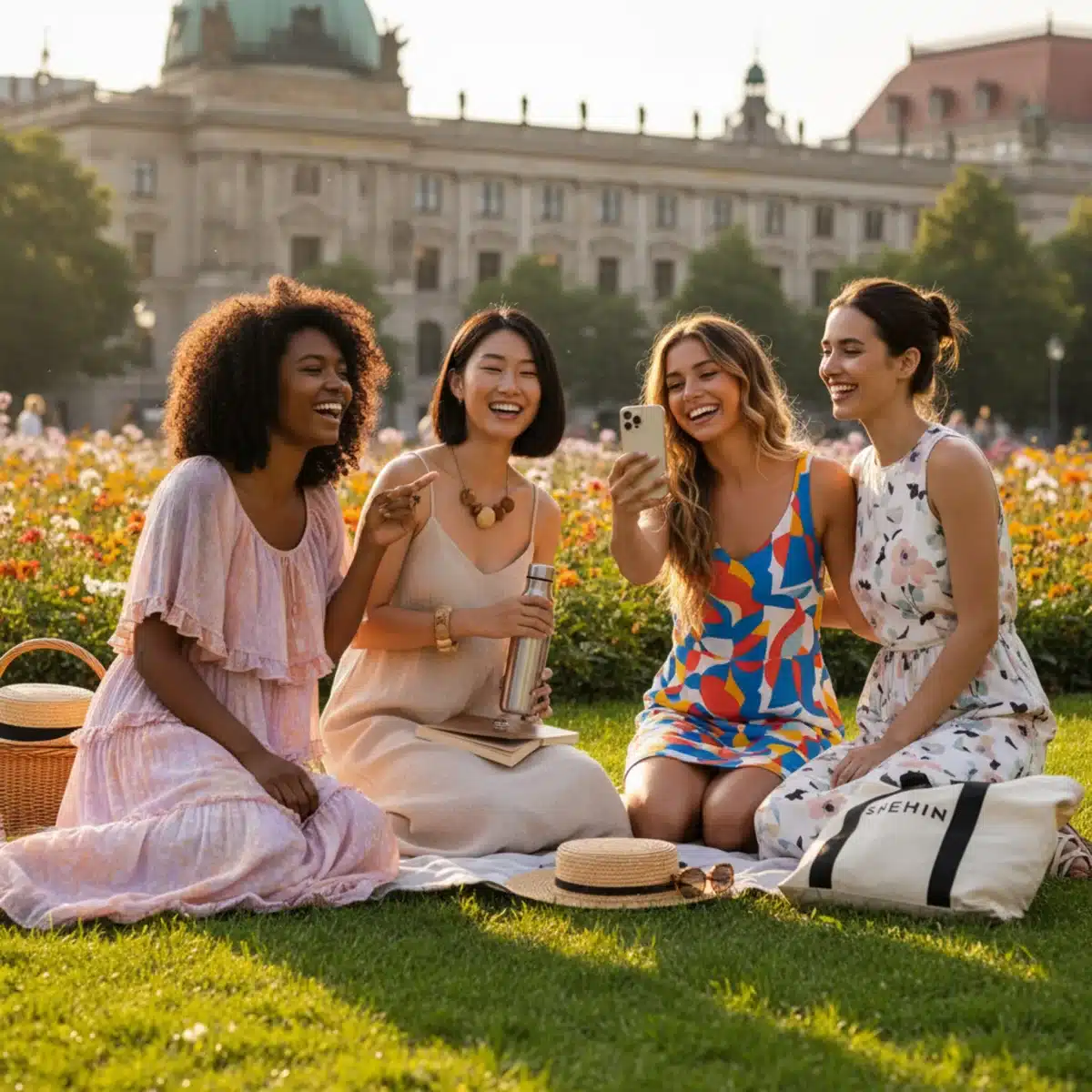 Junge Frauen in verschiedenen SHEIN Sommerkleidern 2025