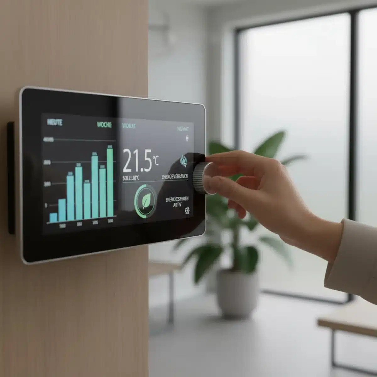 Smartes Thermostat zeigt Energieverbrauch an