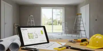 Moderne Renovierung mit detaillierter Kostenplanung und Effizienzstrategien