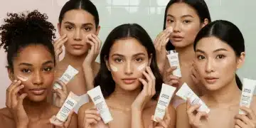 Women applying different primers for various skin types, achieving a flawless base