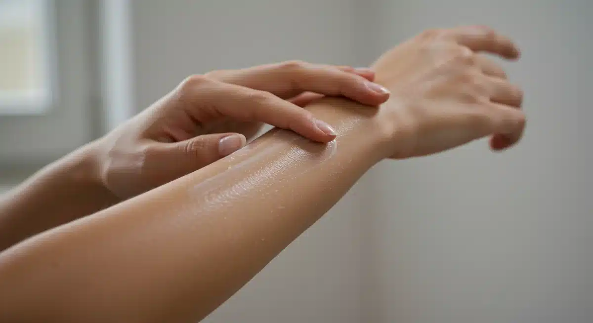 Hydrated and healthy skin after using a winter moisturizer