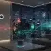 Futuristisches Smart Home mit Fokus auf Datenschutz und Cybersicherheit im Jahr 2026
