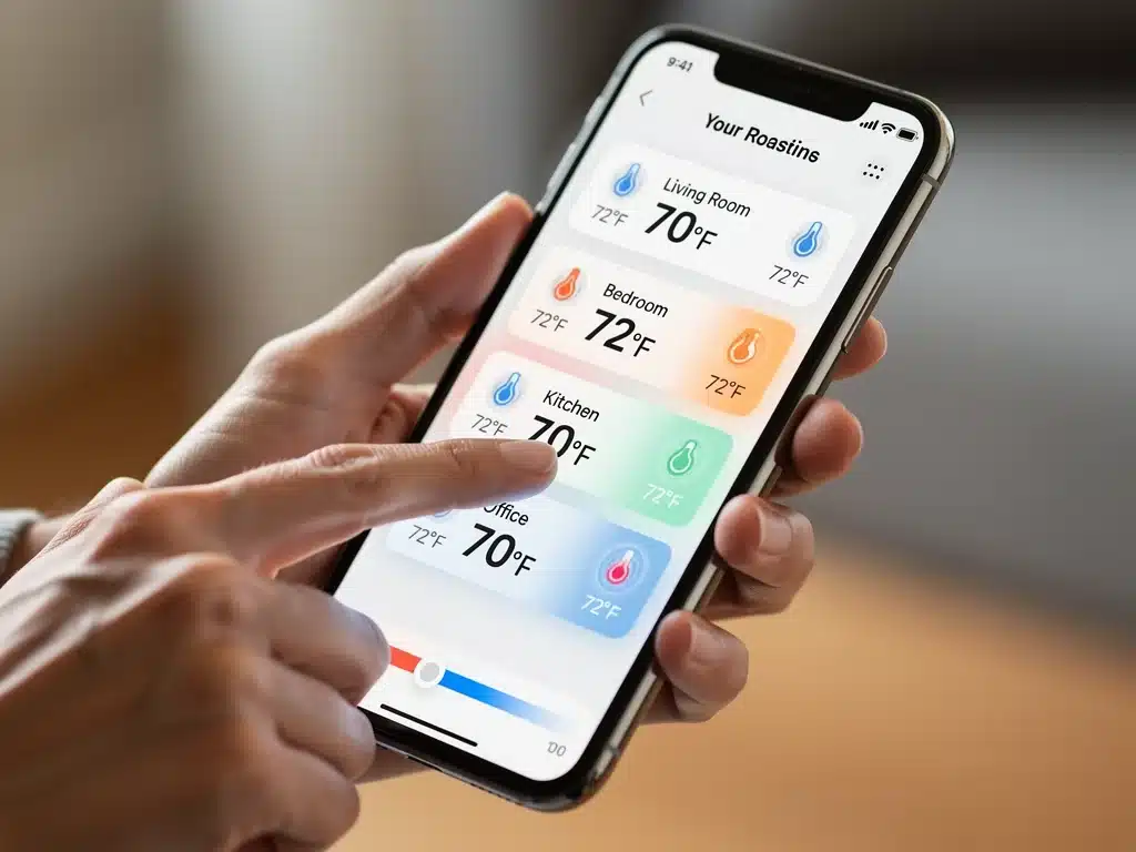Steuerung von Smart-Home-Thermostaten per App