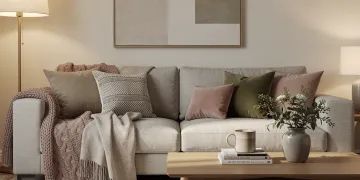 Textilien kombinieren: Die 3-Stoff-Formel für harmonische Kissen- und Decken-Arrangements