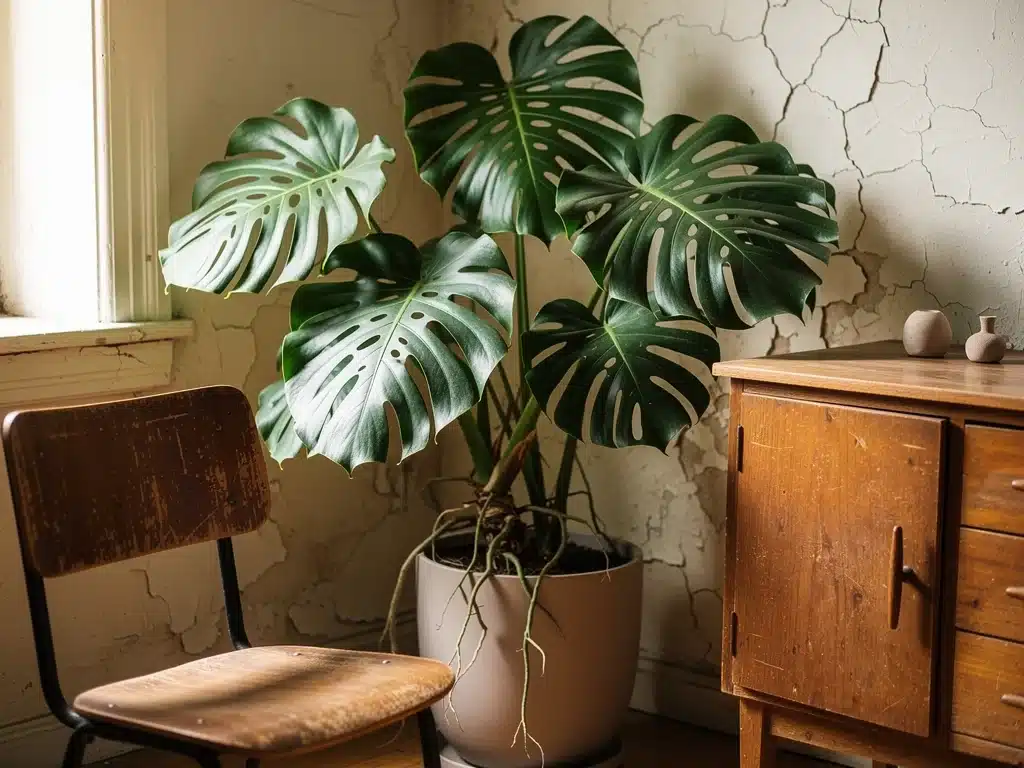 Monstera Deliciosa als Element des Biophilen Designs im Altbau